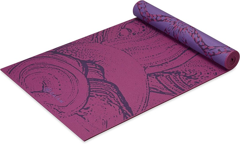 Gaiam Yoga Mat - Premium 6mm Print Reversible Extra Thick Non Slip Exercise & Fitness Mat for All Types of Yoga, Pilates & Floor Workouts (68" x 24" x 6mm Thick) - Image 2
